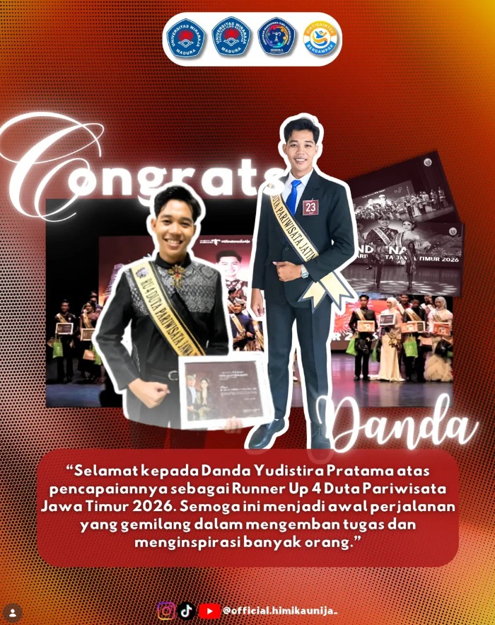 Danda Juara Runner Up 4 Duta Pariwisata JATIM 2026
